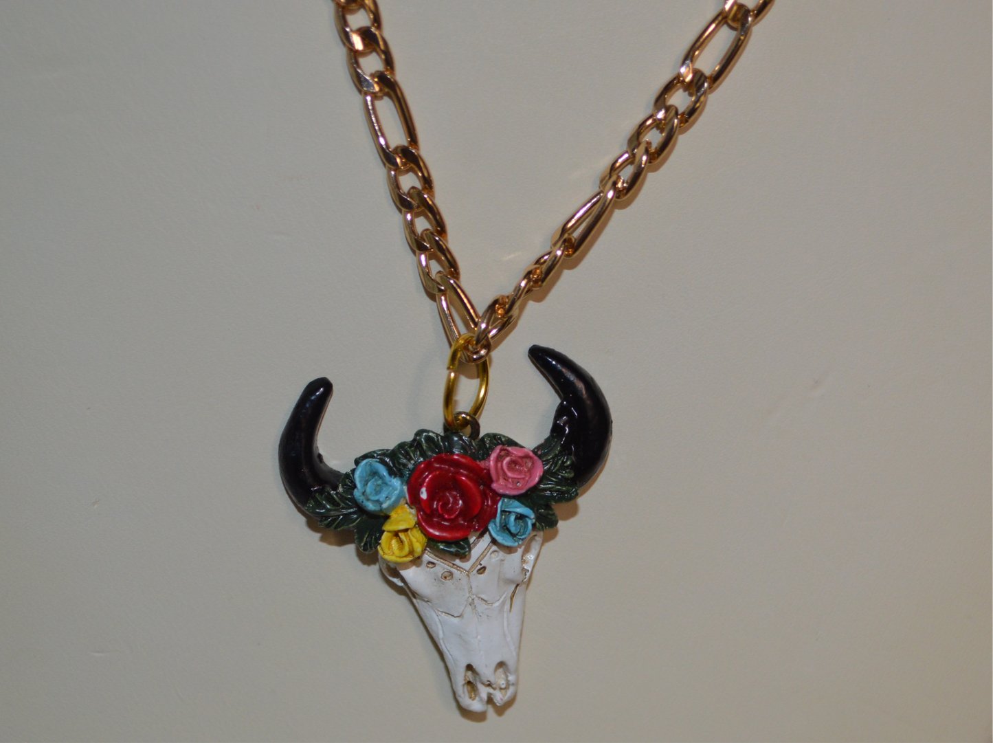 Floral Longhorn Necklace