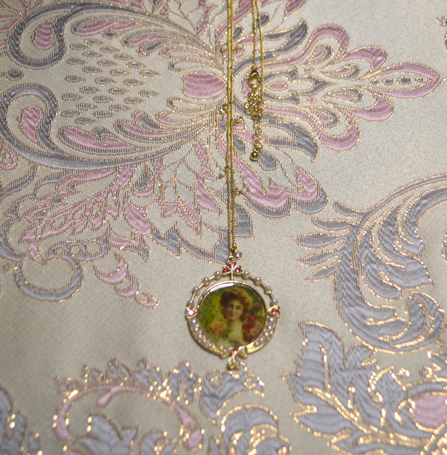 Vintage-inspired Portrait Necklace